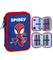 TOOLKIT WITH 2 ZIPPERS AND SPIDEY SCHOOL SUPPLIES