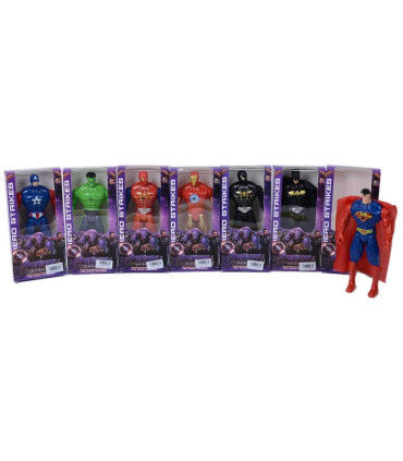 SUPERHERO FIGURE 21 CM IN BOX 7 TYPES Armtoys