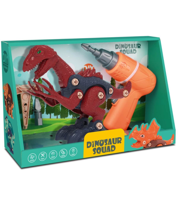 CHILDREN'S ASSEMBLY DINOSAUR WITH SCREWDRIVER IN OPEN BOX Armtoys