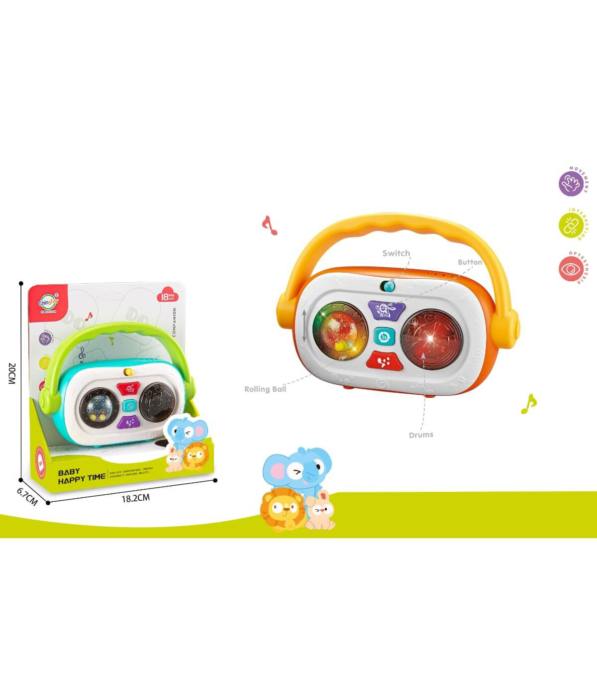 ΜΩΡΑΪΚΟ ΜΟΥΣΙΚΟ ΠΑΙΧΝΙΔΙ ΚΑΣΕΤΟΦΩΝΟ Armtoys