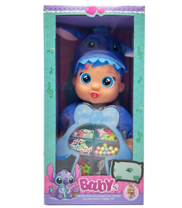 CRYING AND WALKING BABY DOLL STITCH + BEADS Armtoys