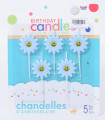 PARTY CANDLES DAISIES 5 PCS. ON CARD