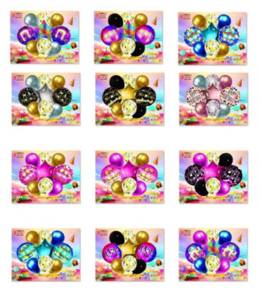 FOIL BALLOONS HAPPY BIRTHDAY 9 PCS. Armtoys