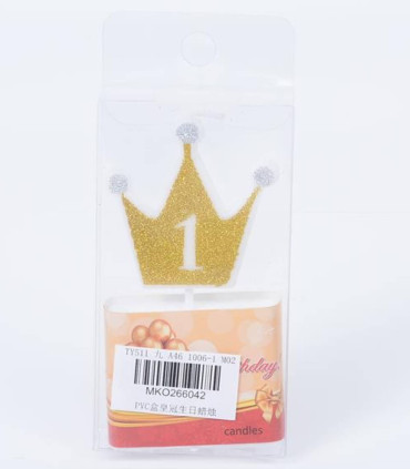 PARTY CANDLES CROWN WITH NUMBER 0-9 Armtoys