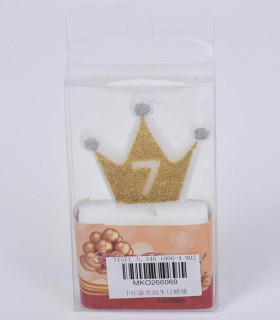 PARTY CANDLES CROWN WITH NUMBER 0-9 Armtoys