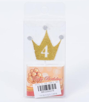 PARTY CANDLES CROWN WITH NUMBER 0-9 Armtoys