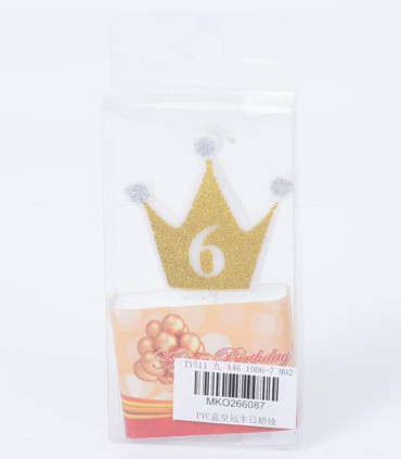 PARTY CANDLES CROWN WITH NUMBER 0-9 Armtoys