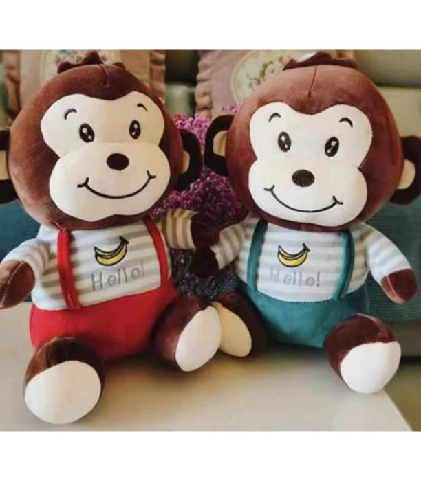 PLUSH MONKEY WITH OVERALLS 30 CM 2 COLORS Armtoys