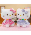 PLUSH CAT WITH RIBBON AND DRESS 45 CM 2 COLORS