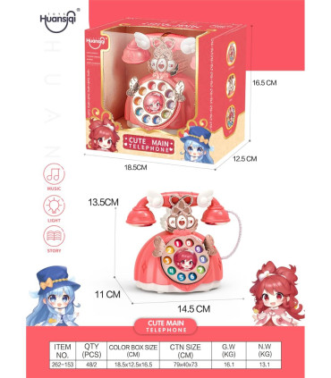 CHILDREN'S RETRO PHONE WITH DIAL Armtoys