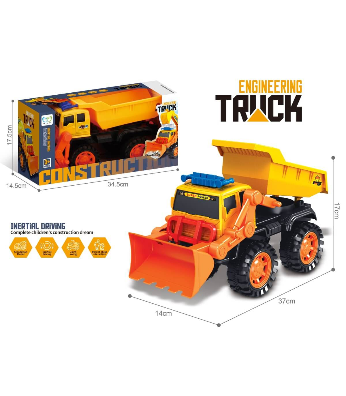 ΠΑΙΔΙΚΟ ΦΟΡΤΗΓΟ ΜΕ ΚΑΛΑΘΙ ΣΕ ΚΟΥΤΙ 37 ΕΚ Armtoys