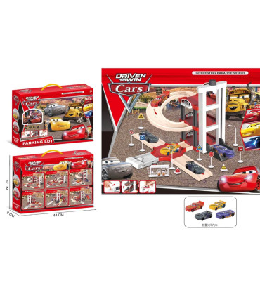 CHILDREN'S PARKING WITH 4 CARS WITH EYES AND ELEVATOR Armtoys