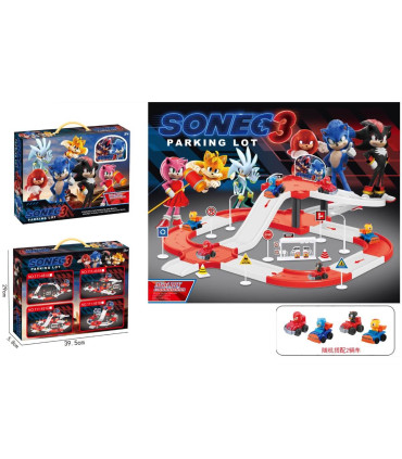 CHILDREN'S MEDIUM PARKING SONIC WITH 2 CARS Armtoys