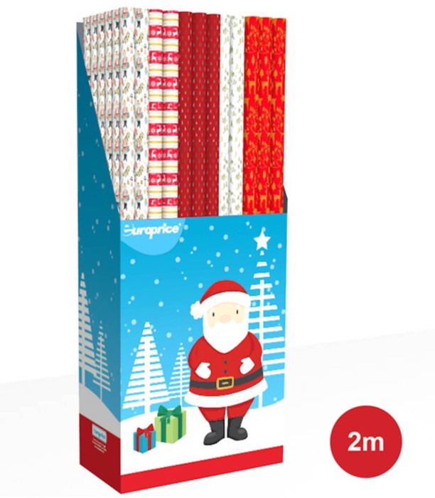 ΧΑΡΤΙ ΣΥΣΚΕΥΑΣΙΑΣ ΧΡΙΣΤΟΥΓΕΝΝΙΑΤΙΚΟ XMAS SANTA 70 X 200 Europrice