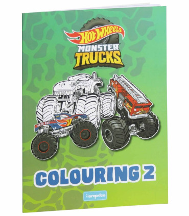 COLORING BOOK 32 PAGES MONSTER TRUCK 4 TYPES Europrice