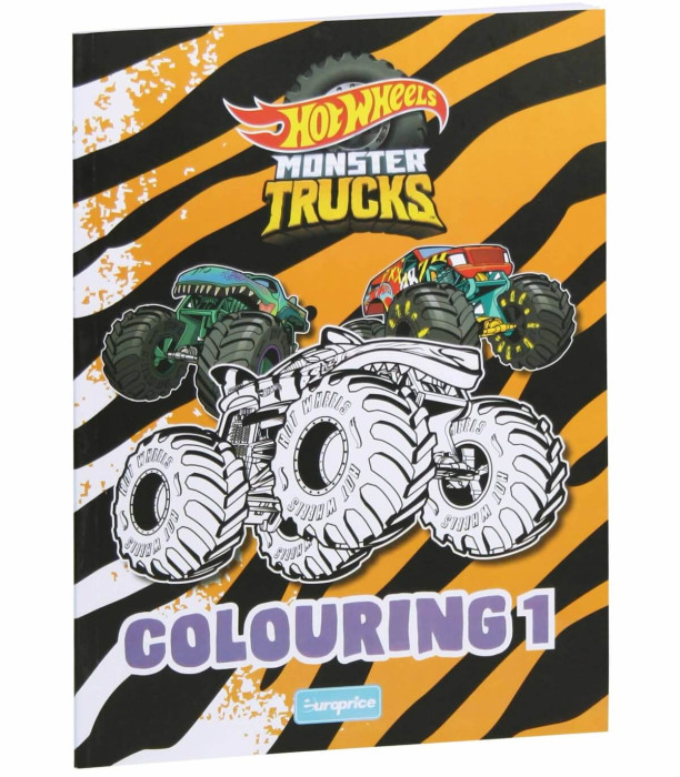 COLORING BOOK 32 PAGES MONSTER TRUCK 4 TYPES Europrice