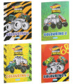 COLORING BOOK 32 PAGES MONSTER TRUCK 4 TYPES