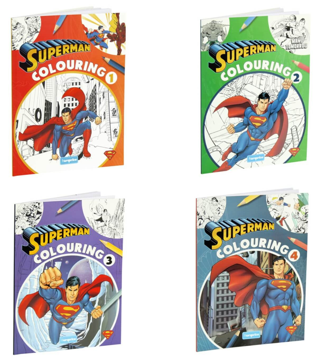 ΒΙΒΛΙΟ ΧΡΩΜΑΤΙΣΜΟΥ 32 ΣΕΛ. SUPERMAN 4 ΤΥΠΩΝ Europrice