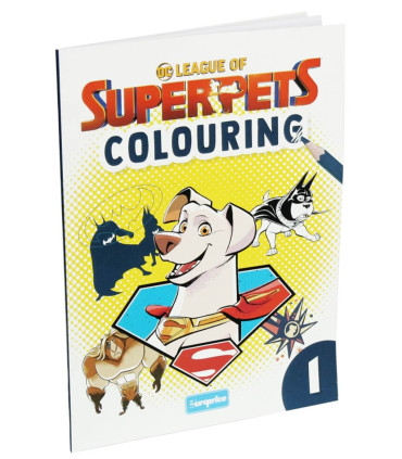 COLORING BOOK 32 PAGES SUPER PETS 4 TYPES Europrice