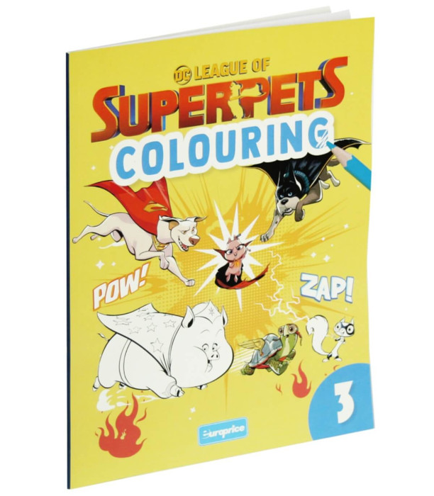 COLORING BOOK 32 PAGES SUPER PETS 4 TYPES Europrice
