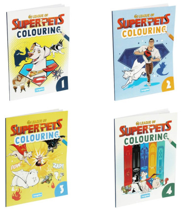 COLORING BOOK 32 PAGES SUPER PETS 4 TYPES Europrice