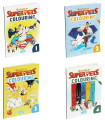 COLORING BOOK 32 PAGES SUPER PETS 4 TYPES