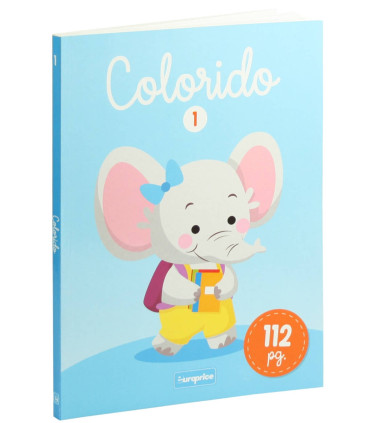COLORING BOOK 112 PAGES COLORFUL ANIMALS 4 TYPES Europrice