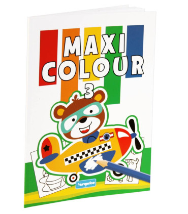 COLORING BOOK 32 PAGES MAXI COLOUR 4 TYPES Europrice