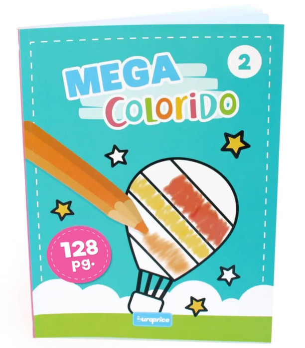 ΒΙΒΛΙΟ ΧΡΩΜΑΤΙΣΜΟΥ 128 ΣΕΛ. MEGA COLORIDO 4 ΤΥΠΩΝ Europrice