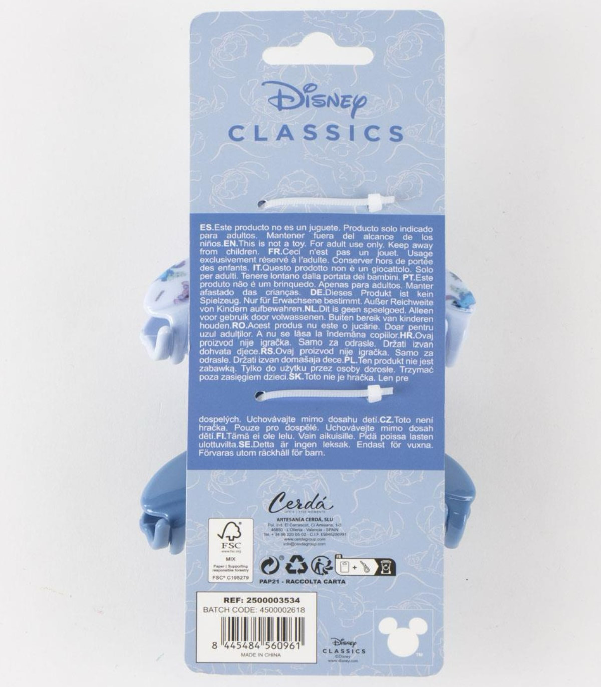 HAIR CLIPS 2 PCS. STITCH Cerda