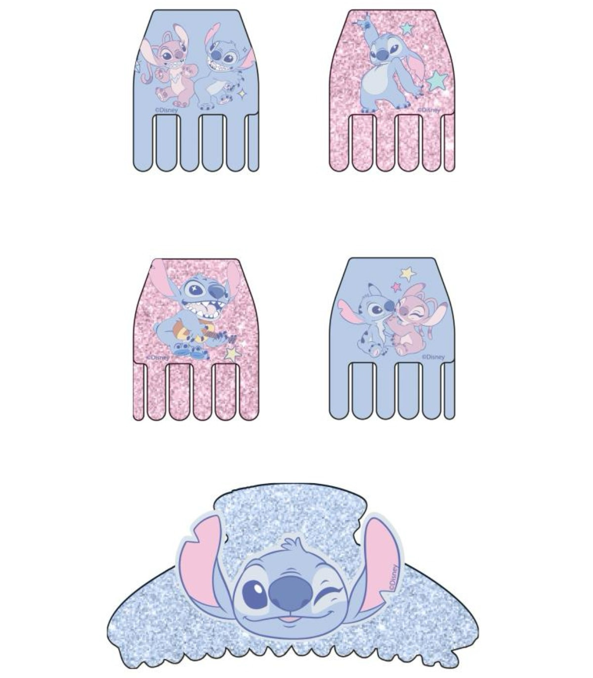 HAIR CLIPS 5 PCS. ON STITCH CARD Cerda