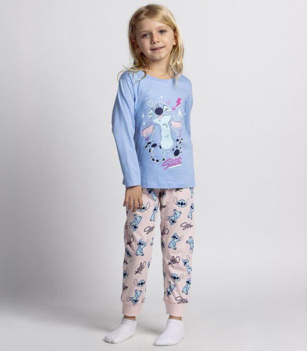 WINTER CHILDREN'S PAJAMAS 5-12 YEARS. STITCH GIRL Cerda
