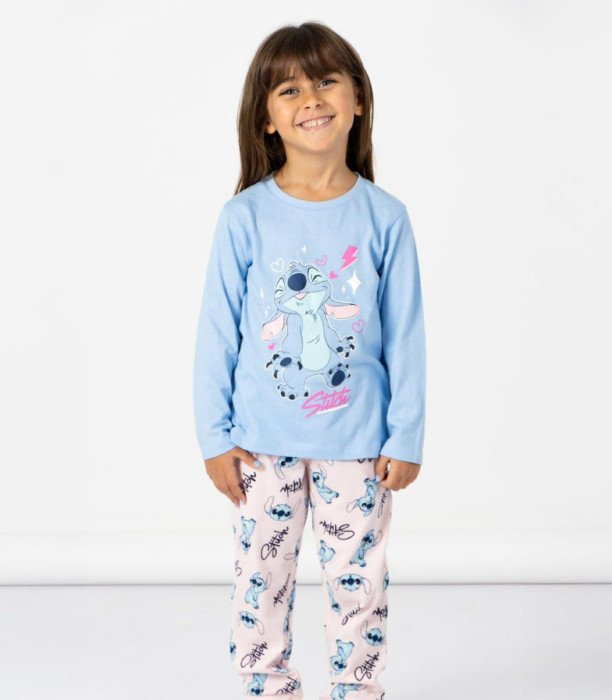 WINTER CHILDREN'S PAJAMAS 5-12 YEARS. STITCH GIRL Cerda