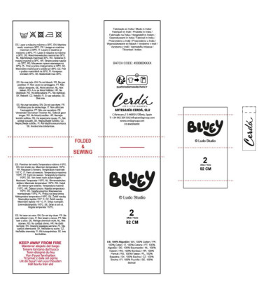 WINTER CHILDREN'S PAJAMAS 3-6 YEARS. BLUEY GIRL Cerda