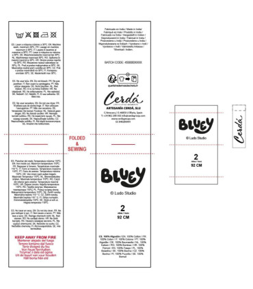 WINTER CHILDREN'S PAJAMA 3-6 YEARS. BLUEY BOY Cerda