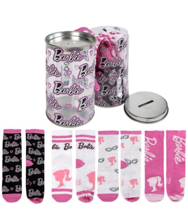 CHILDREN'S SOCKS 4 PAIRS IN A JAR 27-38 BARBIE Cerda