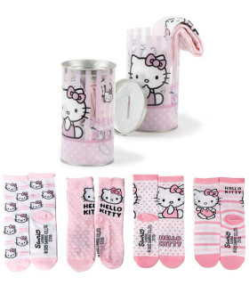 CHILDREN'S SOCKS 4 PAIRS IN A JAR 27-38 HELLO KITTY Cerda