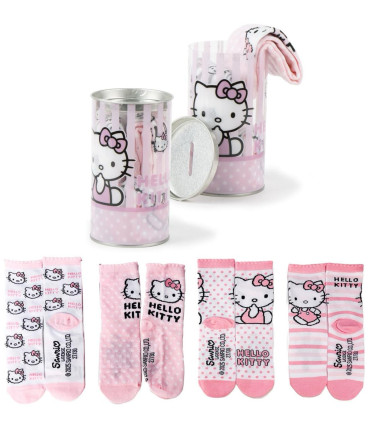 CHILDREN'S SOCKS 4 PAIRS IN A JAR 27-38 HELLO KITTY Cerda